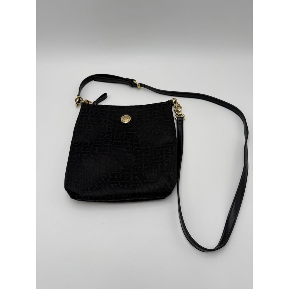 Womens Tommy Hilfiger Logo Crossbody Purse In Black
